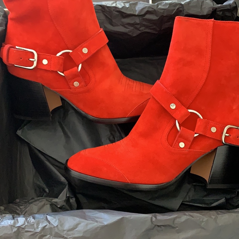 Fire Engine Red Labucq Boots - Picture 6 of 7